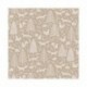 Tissu Toile Demi Panama Foret Animal Fond Lin 