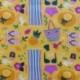 Tissu Enduit Imprimé Plage Jaune
