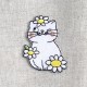 Ecusson chat mignon - Blanc