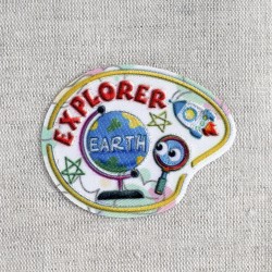 Ecusson thème école - Explorer earth