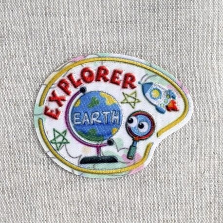 Ecusson thème école - Explorer earth