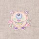 Ecusson monstres rigolos - Monstre beige