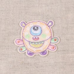 Ecusson monstres rigolos - Monstre beige