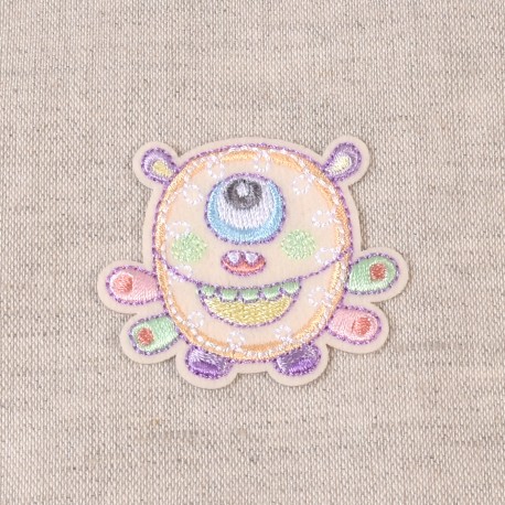 Ecusson monstres rigolos - Monstre beige