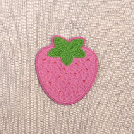Ecusson fraise - Rose