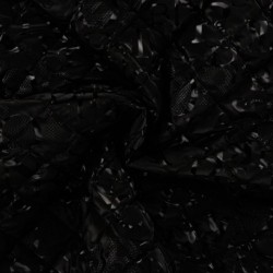 Tissu Polyester Embosse Noir 