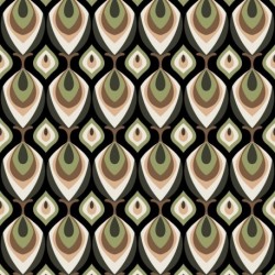 Tissu Satin Polyester Imprimé Goutte Kaki