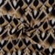 Tissu Satin Polyester Imprimé Goutte Caramel