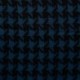 Tissu Satin Polyester Imprimé Pied de Poule Petrole 