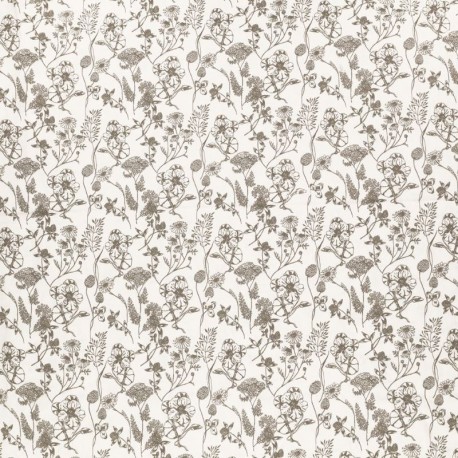 Tissu Nadine Coton 57fils Taupe
