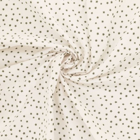Tissu Etoile Coton 57fils Kaki