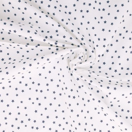Tissu Etoile Coton 57fils Indigo 