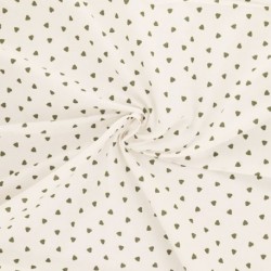 Tissu Coeur Coton 57fils Kaki 