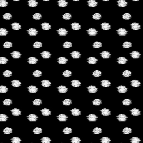 Tissu Toile Viscose Imprimée Point Fond Noir