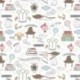 Tissu Licence Harry Potter Blanc