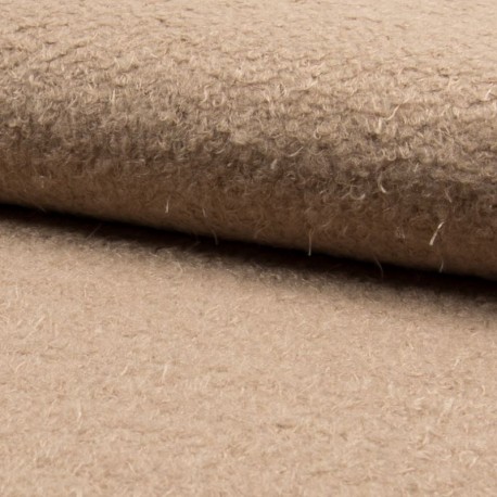 Tissu Mouton Frisé Beige