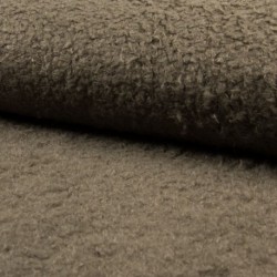 Tissu Mouton Frisé Marron