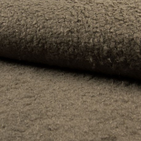 Tissu Mouton Frisé Marron