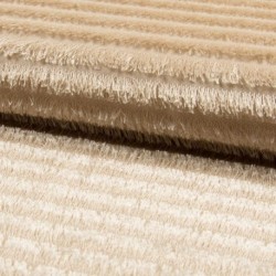 Tissu Mouton Rayure Beige