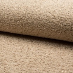 Tissu Mouton Frisé Brillant Beige 