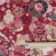 Tissu Cretonne Ikebana Rouge 
