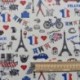 Tissu Made In France Enduit Bleu blanc rouge 