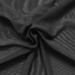 Tissu Tulle Elastique Noir