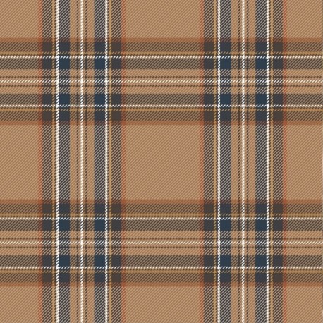 Tissu Polaire Ecossais Caramel 