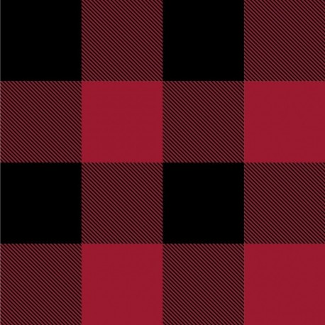 Tissu Polaire Carreaux Rouge 