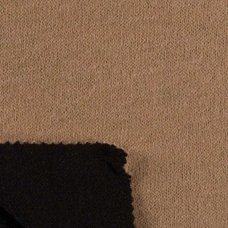 Tissu Dominga Reversible Camel noir