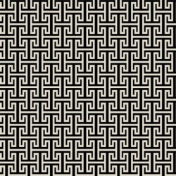 Tissu Viscose Imprimé Labyrinthe Noir 