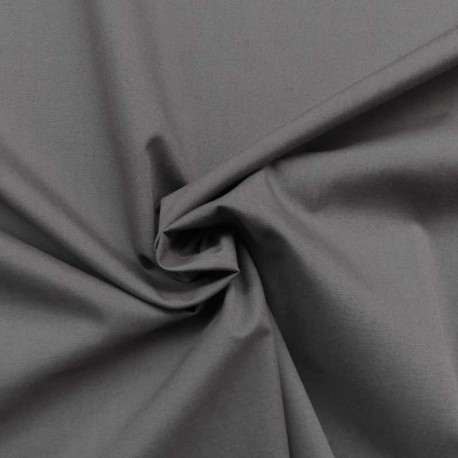 Tissu Percale Uni Cendre 