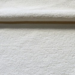 Tissu BoucletteToison Uni Blanc