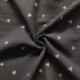 Tissu Double Gaze Foil Triangle Noir