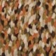 Tissu Voile Impression Lurex Fleurs Marron