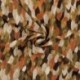 Tissu Voile Impression Lurex Fleurs Marron