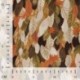 Tissu Voile Impression Lurex Fleurs Marron