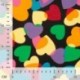 Tissu Polaire Coeur Mutlicolor