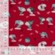 Tissu Jersey Coton Imprimé Lutin Rouge