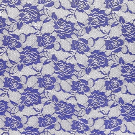 Tissu Dentelle Bleu Roi