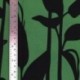 Tissu Viscose Fluide stretch Imprimée Feuilles Fond Vert 
