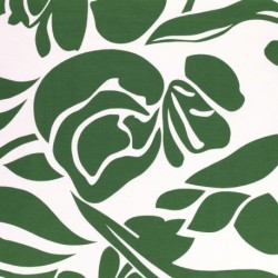 Tissu Popeline Imprimée Vert et blanc 
