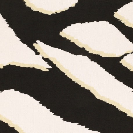 Tissu Rayonne Imprimée Noir et blanc 