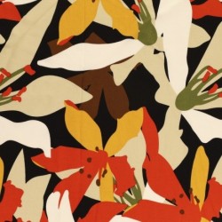 Tissu Viscose Rayonne Imprimée Feuilles