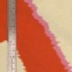 Tissu Rayonne Imprimée Orange et ivoire