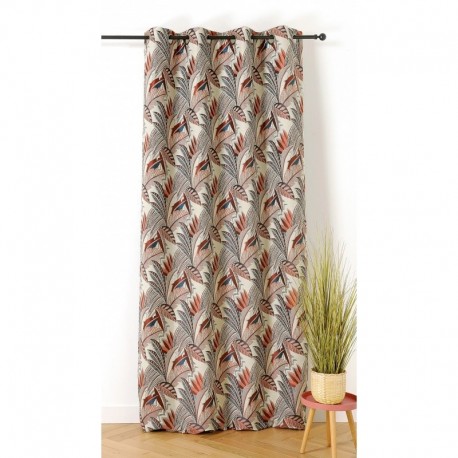 Tissu Jacquard Eden Terracotta 