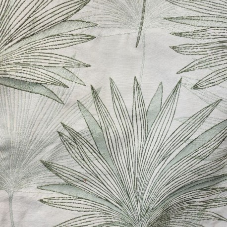 Tissu Jacquard Allover Cuba Kaki Grande Largeur