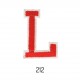 Lettres baton - Rouge l