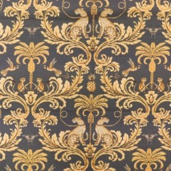 Tissu Bachette Leopard Bleu
