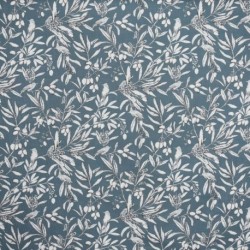 Tissu Aviary Imprime Bleu 